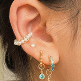 Celia London Blue Huggie Earrings