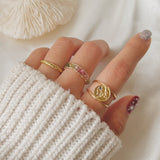 Selena 18K Gold Moon Ring