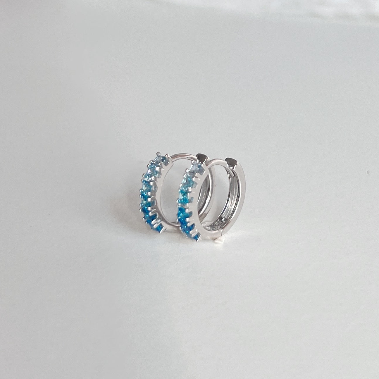 Celia London Blue Huggie Earrings